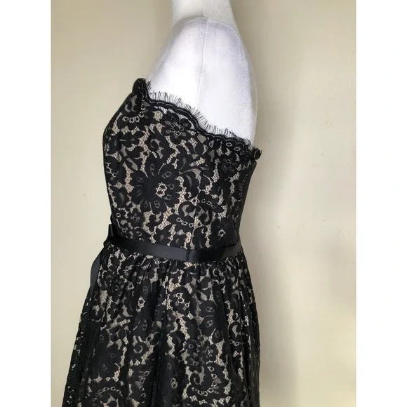 NWT Robert Rodriguez Neiman Marcus Target Black Lace Strapless Party Dress - Picture 15 of 16